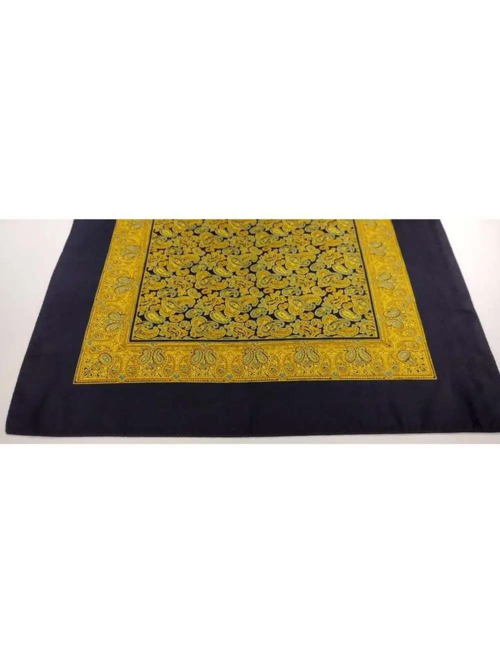 30s Silk Handkerchief Art Nouveau Paisley Hand Printed Almost Antique ENGLAND